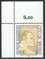 1573 Otto Dix 100 Pf ** Ecke O.l. - Unused Stamps