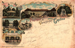 Pozdrav Iz Varaždinskih Toplica, 1900? Varaždinske Toplice, Litografija, Litho Schwidernoch, Varaždin, Putovala, - Croatie