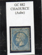 Aube - N° 22 Obl GC 882 Chaource - 1862 Napoleon III