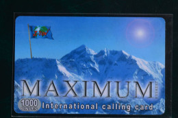 Z-Tov Télécarte Maximum 1000 Units Telephonic Card Chomolungma Everest Telecard Himalaya - Sport