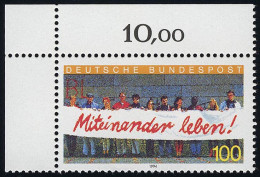 1725 Miteinander Leben! - ** Ecke O.l. - Unused Stamps