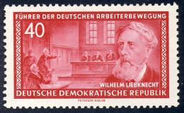 477 XII Wilhelm Liebknecht 40 Pf Wz.2 XII ** - Unused Stamps