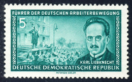 472 XII Karl Liebknecht 5 Pf WZ.2 XII ** - Unused Stamps