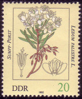2693 Giftpflanzen 20 Pf Sumpf-Porst ** - Unused Stamps