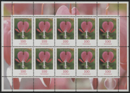 2547 Blumen 100 Cent Tränendes Herz - Zehnerbogen ** Postfrisch - 2001-2010
