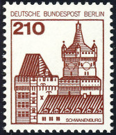 589 Burgen Und Schlösser 210 Pf Schwanenburg ** - Unused Stamps