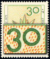790 Weihnachten 1973 - Passerverschiebung Grün (Stern Und Wert), ** - Errors & Oddities