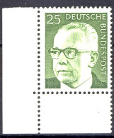 689 Heinemann 25 Pf Ecke Ul ** Postfrisch - Unused Stamps