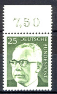 689 Heinemann 25 Pf Oberrand ** Postfrisch - Ongebruikt