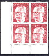 643 Heinemann 90 Pf Eck-Vbl. Ul ** Postfrisch - Unused Stamps
