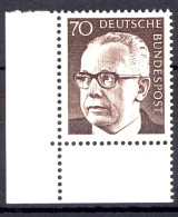 641 Heinemann 70 Pf Ecke Ul ** Postfrisch - Unused Stamps