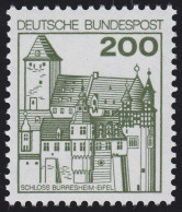 920 Burgen Und Schlösser 200 Pf Bürresheim, NEUE Fluoreszenz, Postfrisch ** - Ungebraucht