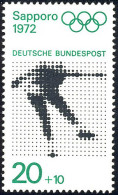 685 Olympische Spiele München 20+10 Pf Eiskunstlauf Aus Block ** - Unused Stamps