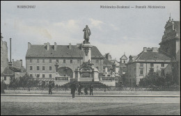Ansichtskarte Warschau - Mickiewicz-Denkmal (um 1910), Farbig, Ungebraucht - Autres & Non Classés