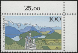 1742 Alpen Schloß Neuschwanstein ** Ecke O.r. - Unused Stamps