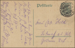 Postkarte P 89I Germania 5 Pf. CANNSTATT POSTAMT Nr. 1 - 20.12.1914 - Other & Unclassified