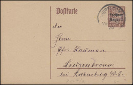 Bayern P 114/01 Freistaat 15 Pf DV 19: SCHOPFLOCH 24.2.20 Nach Leuzenbronn - Enteros Postales