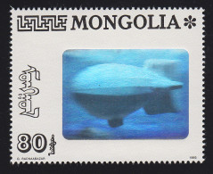 Mongolei Hologramm Luftschiff Zeppelin 1999, ** Postfrisch / MNH - Mongolie