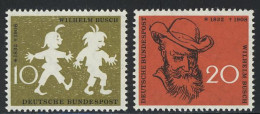 281-282 Wilhelm Busch 1958, Satz Postfrisch ** - Neufs