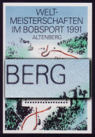 Bl.23 Bob-WM Altenberg, PLF Punkt Im G Von -BERG ** - Errors & Oddities