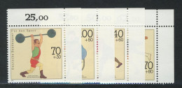1499-1502 Sporthilfe 1991, Ecke O.r. Satz ** - Unused Stamps