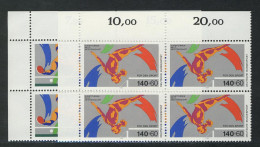1408-1409 Sporthilfe Tischtennis Und Kunstturnen 1989, E-Vbl O.l. Satz ** - Unused Stamps