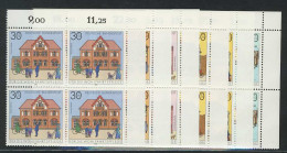 1563-1568 Wofa Posthäuser 1991, E-Vbl O.r. Satz ** - Neufs