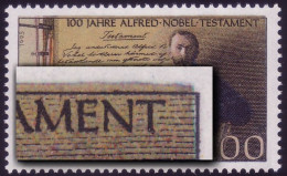 1828 Nobel: Passerverschiebung Des StTdr. Nach Unten ** - Errors & Oddities