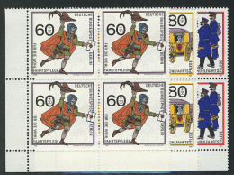 852-854 Wofa Postbeförderung 1989, E-Vbl U.l. Satz ** - Unused Stamps