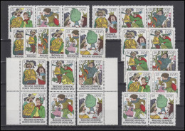 2281-2286 Märchen 1977, 9 Zusammendrucke Und 6 Einzelmarken, Set Postfrisch ** - Se-Tenant