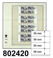 LINDNER-T-Blanko-Blätter Nr. 802 420 (vier Streifen) - 10er-Packung - Blank Pages