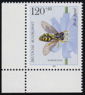 1205 Jugend Schwebfliege 120+60 Pf ** Ecke U.l. - Unused Stamps