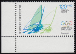 1208 Olympische Sommerspiele 120+60 Pf ** Ecke U.l. - Unused Stamps