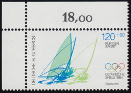 1208 Olympische Sommerspiele 120+60 Pf ** Ecke O.l. - Unused Stamps