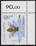 1205 Jugend Schwebfliege 120+60 Pf ** Ecke O.r. - Unused Stamps