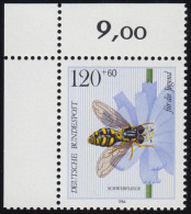 1205 Jugend Schwebfliege 120+60 Pf ** Ecke O.l. - Unused Stamps