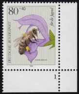 1204 Jugend Honigbiene 80+40 Pf ** FN1 - Unused Stamps