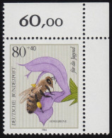 1204 Jugend Honigbiene 80+40 Pf ** Ecke O.r. - Unused Stamps