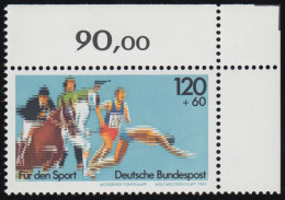 1173 Moderner Fünfkampf 120+60 Pf ** Ecke O.r. - Unused Stamps