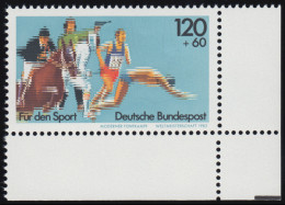 1173 Moderner Fünfkampf 120+60 Pf ** Ecke U.r. - Unused Stamps