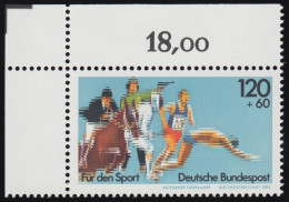 1173 Moderner Fünfkampf 120+60 Pf ** Ecke O.l. - Unused Stamps