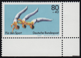 1172 Sporthilfe Turnfest 80+40 Pf ** Ecke U.r. - Unused Stamps