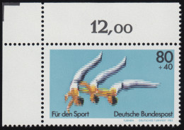 1172 Sporthilfe Turnfest 80+40 Pf ** Ecke O.l. - Unused Stamps