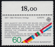 1131 Europa Römische Verträge 60 Pf ** Oberrand - Unused Stamps