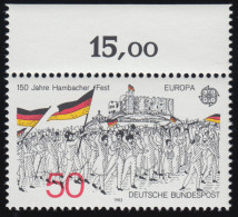 1130 Europa Hambacher Fest 50 Pf ** Oberrand - Unused Stamps