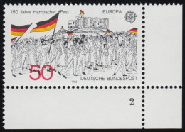 1130 Europa Hambacher Fest 50 Pf ** FN2 - Unused Stamps