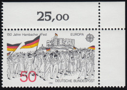 1130 Europa Hambacher Fest 50 Pf ** Ecke O.r. - Unused Stamps