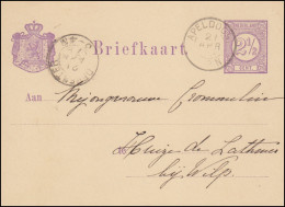 Niederlande Postkarte P 8I Ziffer Aus APELDOORN 21.4.1879 Nach DEVRENTER 21.4. - Entiers Postaux