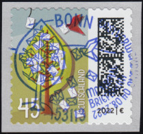 3713 Briefbaum 45 Cent, Selbstklebend Aus Rolle, EV-O BONN 4.8.2022 - Used Stamps