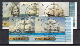 2464-2468 Jugend Großsegler 2005: ER-Satz U.r. Vollstempel ESSt Berlin - Ships